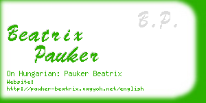 beatrix pauker business card